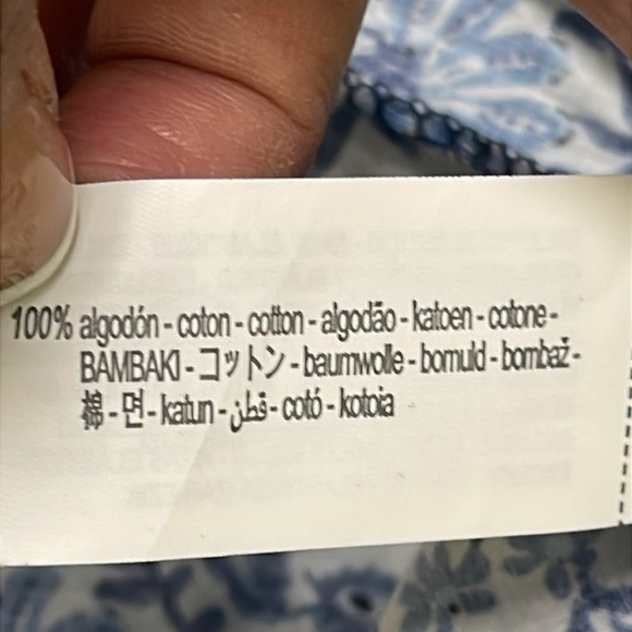 Zara Women’s Blue Floral Printed Smocked Off The Shoulder Maxi Dress Sz XS - Picture 13 of 13